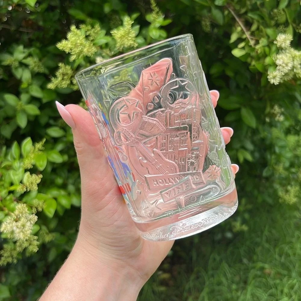 Vintage 2000 Disney Mickey Mouse McDonald’s Drinking Glass Cup Clear w Decals